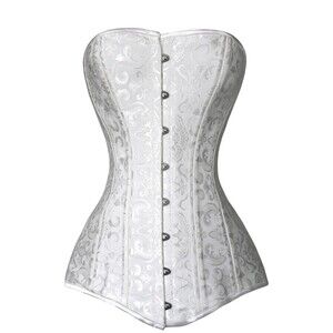Charmian Corset White Corset Bustier Tube Top Large